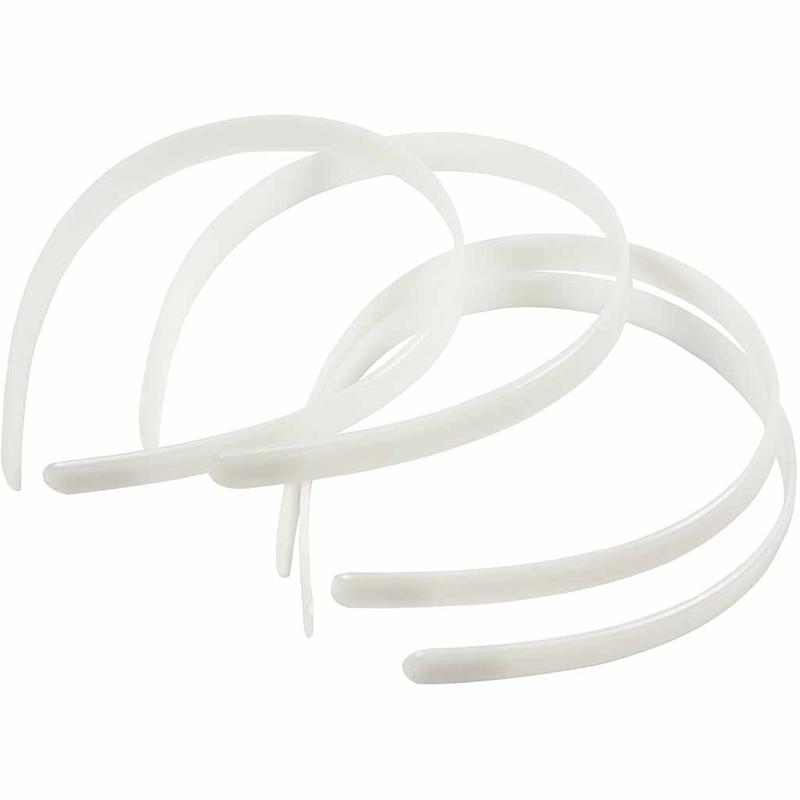 Hiuspanta, Lev: 13 mm, valkoinen, 5 kpl/ 1 pkt