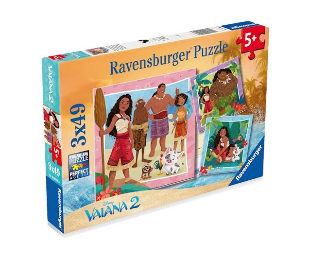 Produktbild 2 för Disney Vaiana 2 3x49p Ravensburger