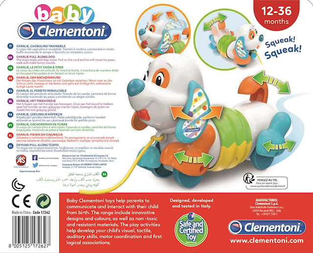 Produktbilde 4 for Draleke Pull Along Dog, Baby Clementoni
