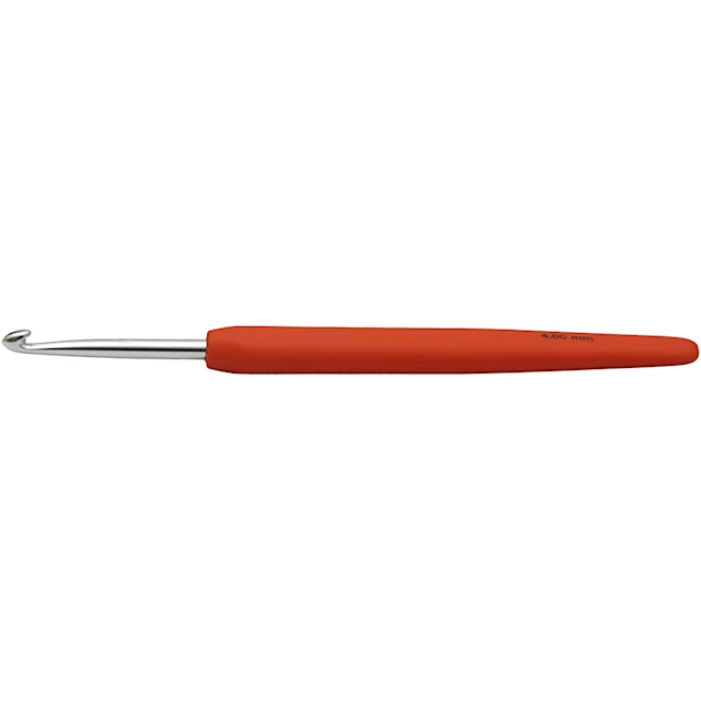 Virkkuukoukku, nro 4, Pit. 13,3 cm, koko 4 mm, pastellinvihreä, 1 kpl