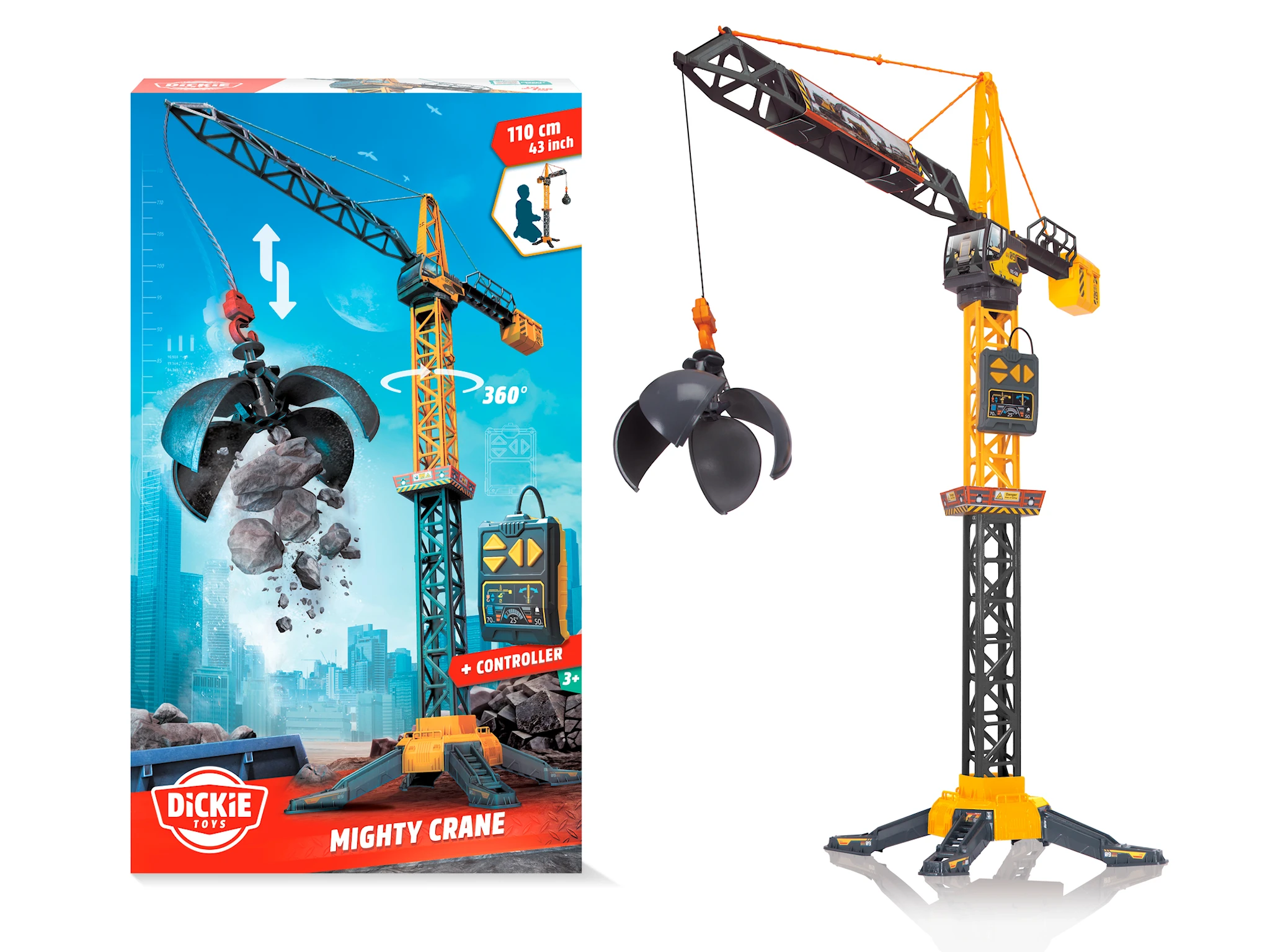 Produktbild för Dickie Toys Radiostyrd Stor Kran 110 cm