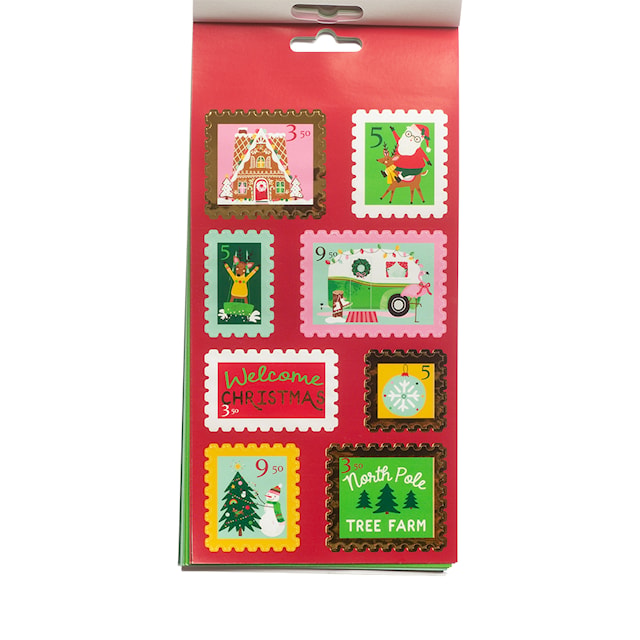 Produktbilde 4 for Klistermärkesbok med olika julmotiv 16 ark: Klistremerkebok med forskjellige julmotiver 16 ark