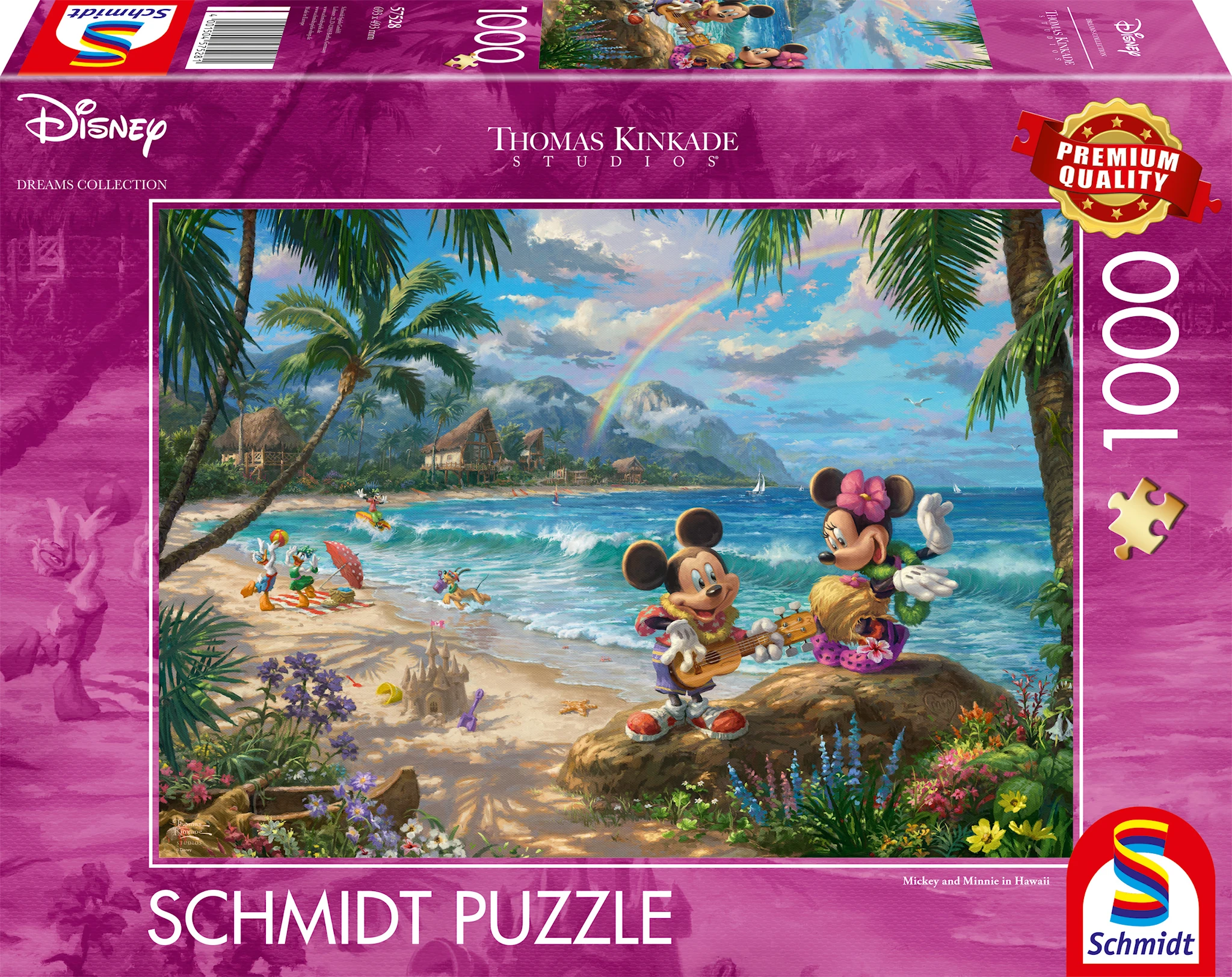Produktbild för Pussel Disney Minnie & Mickey in Hawaii 1000 bitar, Schmidt