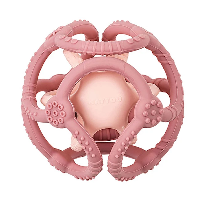 Nattou Soft Silicone Aktivitetsboll, Rosa