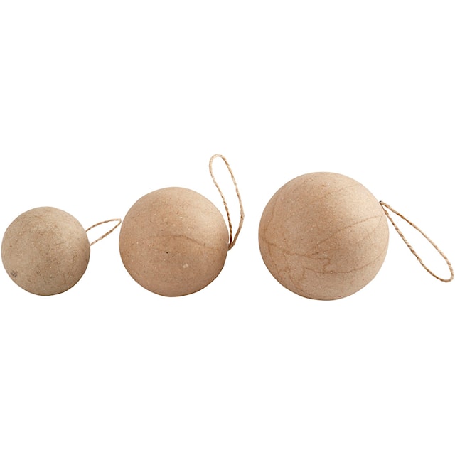 Tuotekuva 3 - Joulukoristeet , halk. 4+5+6 cm, 6 kpl/ 1 pkt