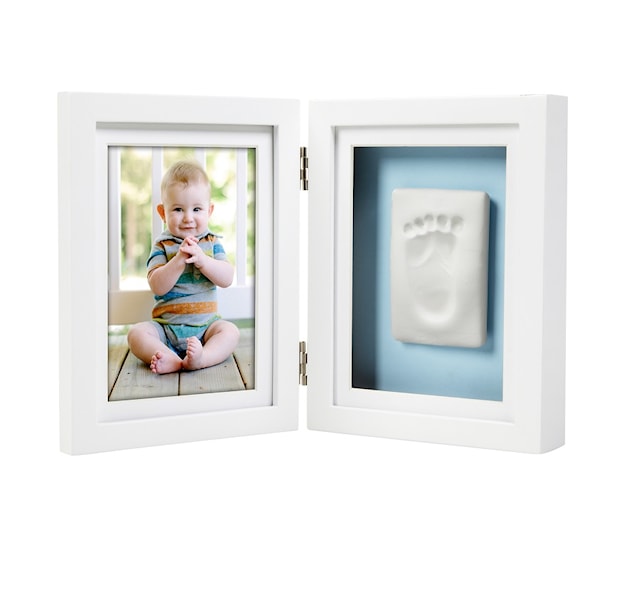 Babyprints Ram Dubbel Ledad, Vit, Pearhead