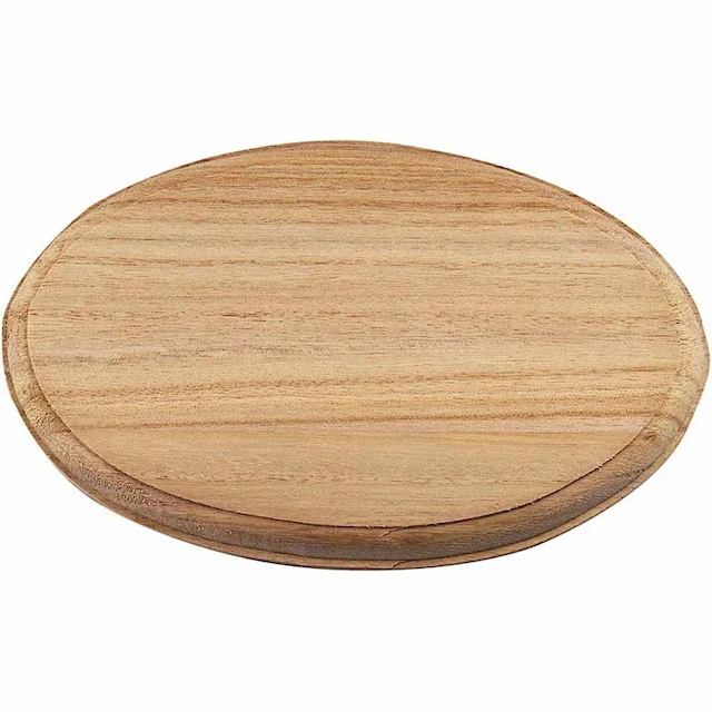 Dörrskylt Oval av Kejsarträ 21,5x14x1,5 cm 1 st