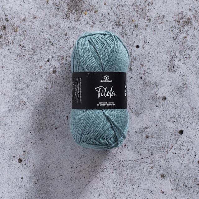 Tilda Garn Bomullsmix 50 g mörk aqua 568 Svarta Fåret