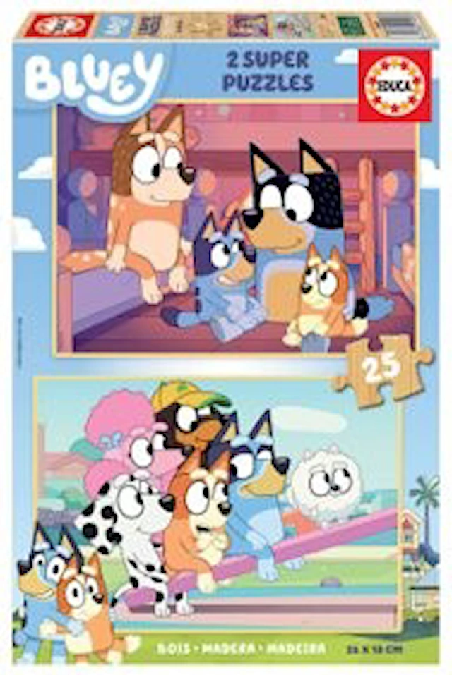 Palapelit Bluey 2 x 25 palaa Puu, Educa