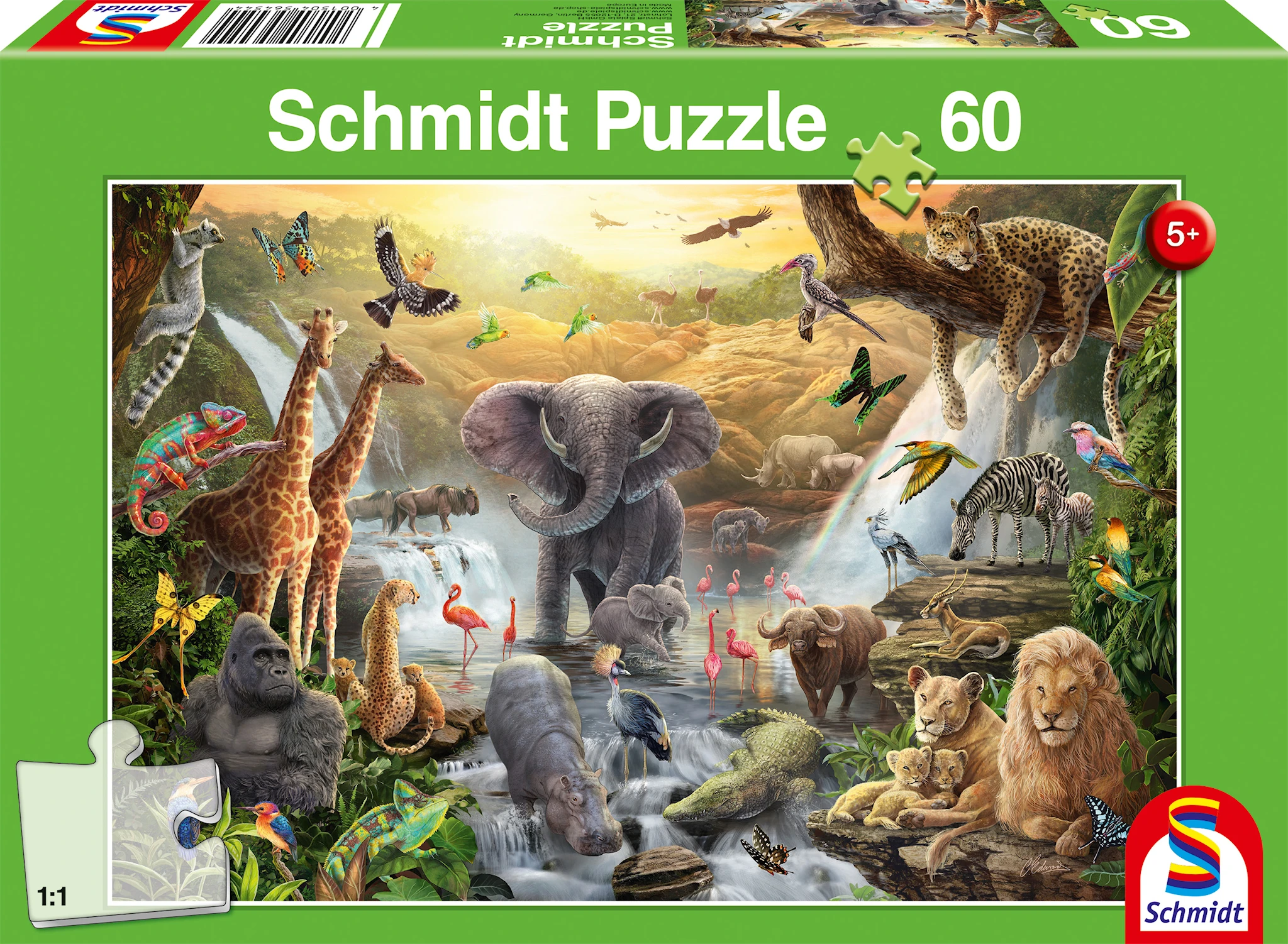 Tuotekuva ille Animals in Africa Palapeli 60 palaa Schmidt