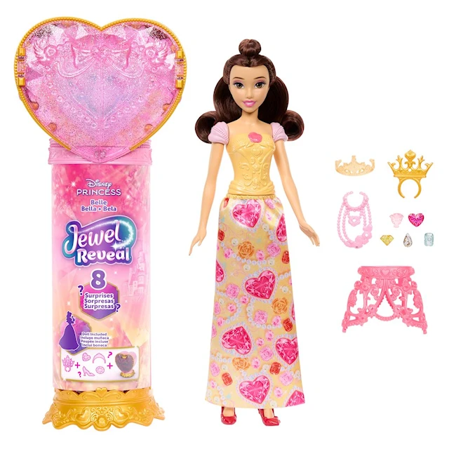 Belle Jewel Reveal -muotinukke Disney Prinsessat