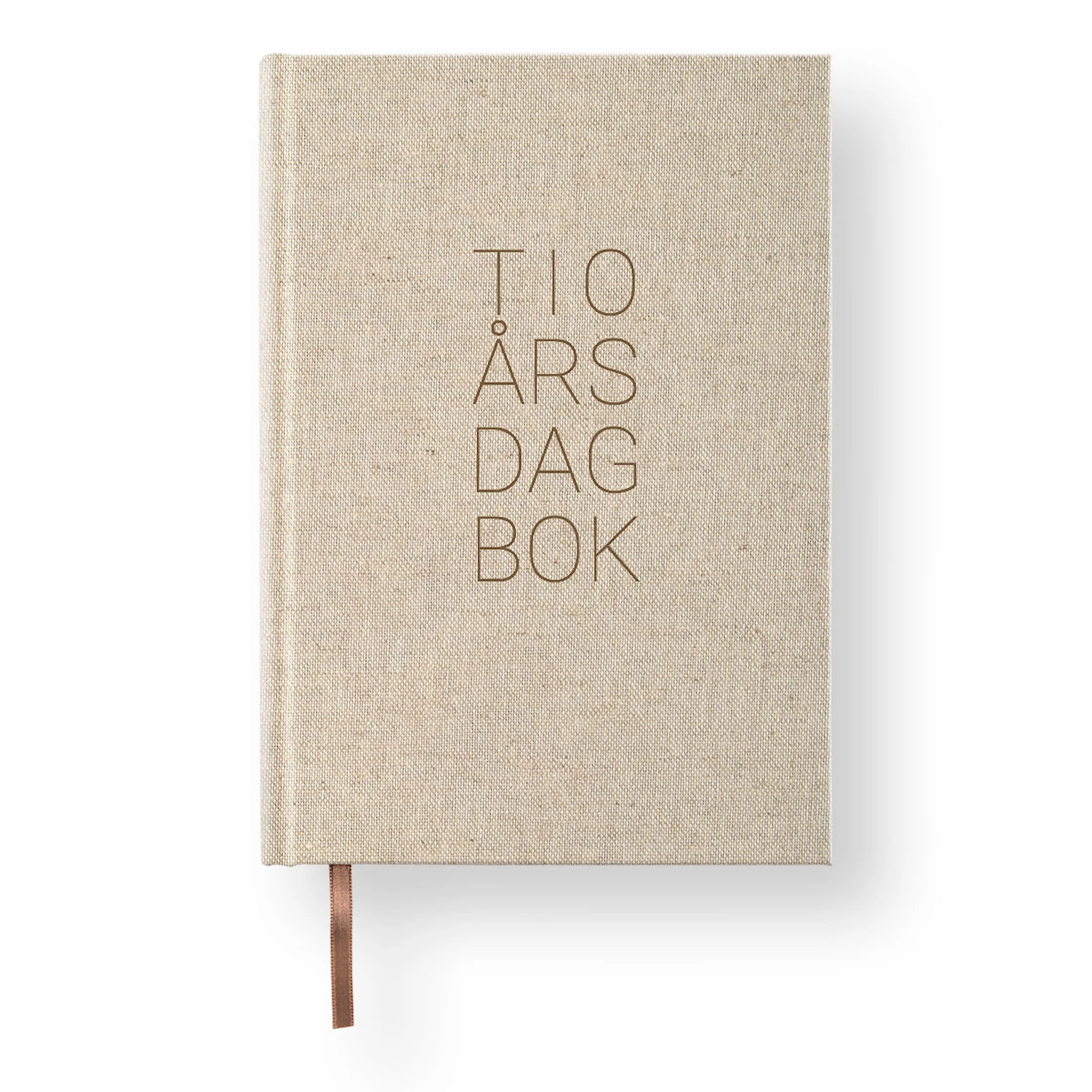 Produktbild för 10-ÅRS DAGBOK A5 Rough Linen Paperstyle