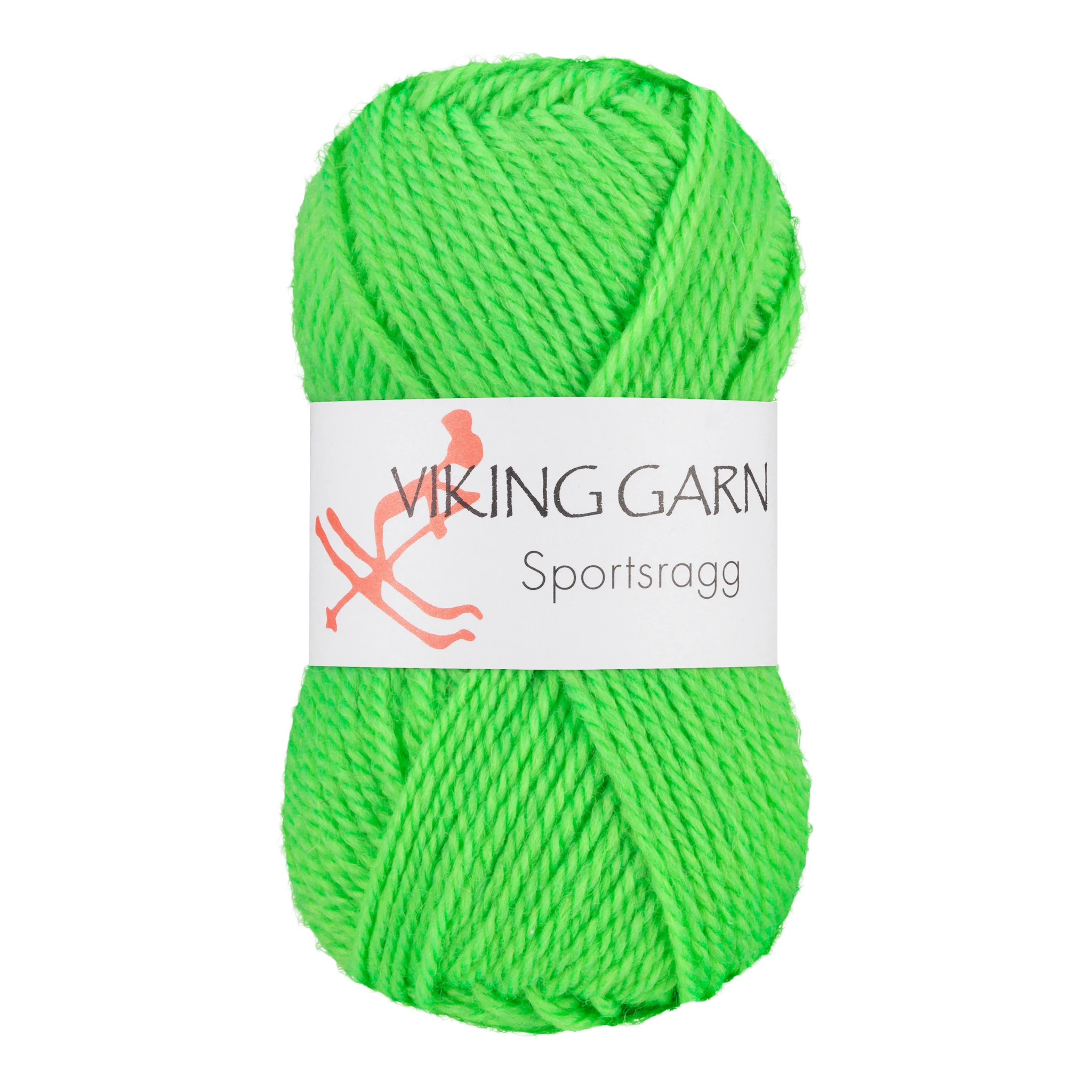 Produktbild för Sportsragg Garn Ullmix 50 g Neongrön 535 Viking Garn