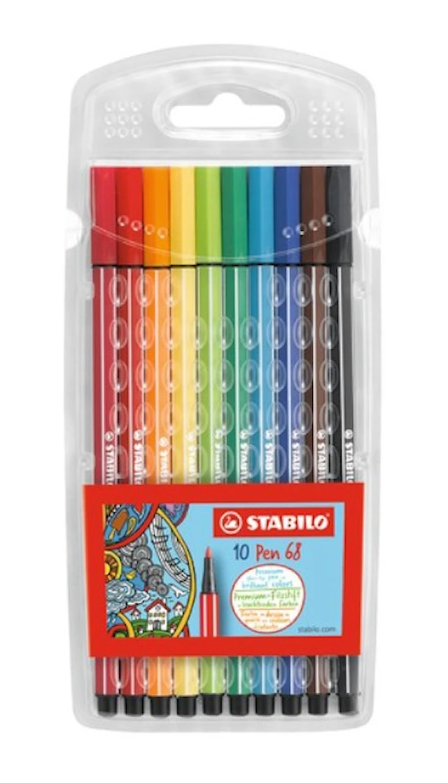 Kuitukärkikynä STABILO Pen 68 (10 kpl)