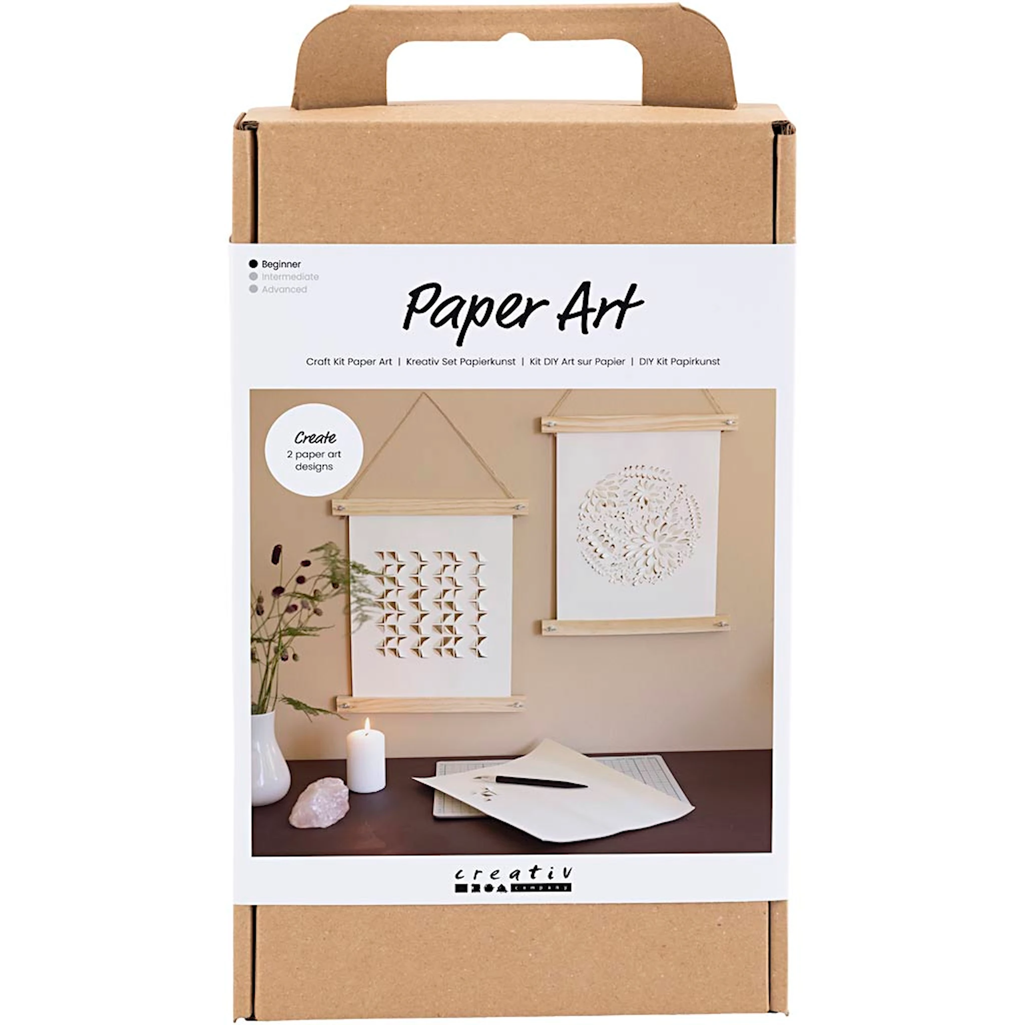 Produktbilde for DIY Kit Papirkunst, Papir til oppheng, off white, 1 pk.