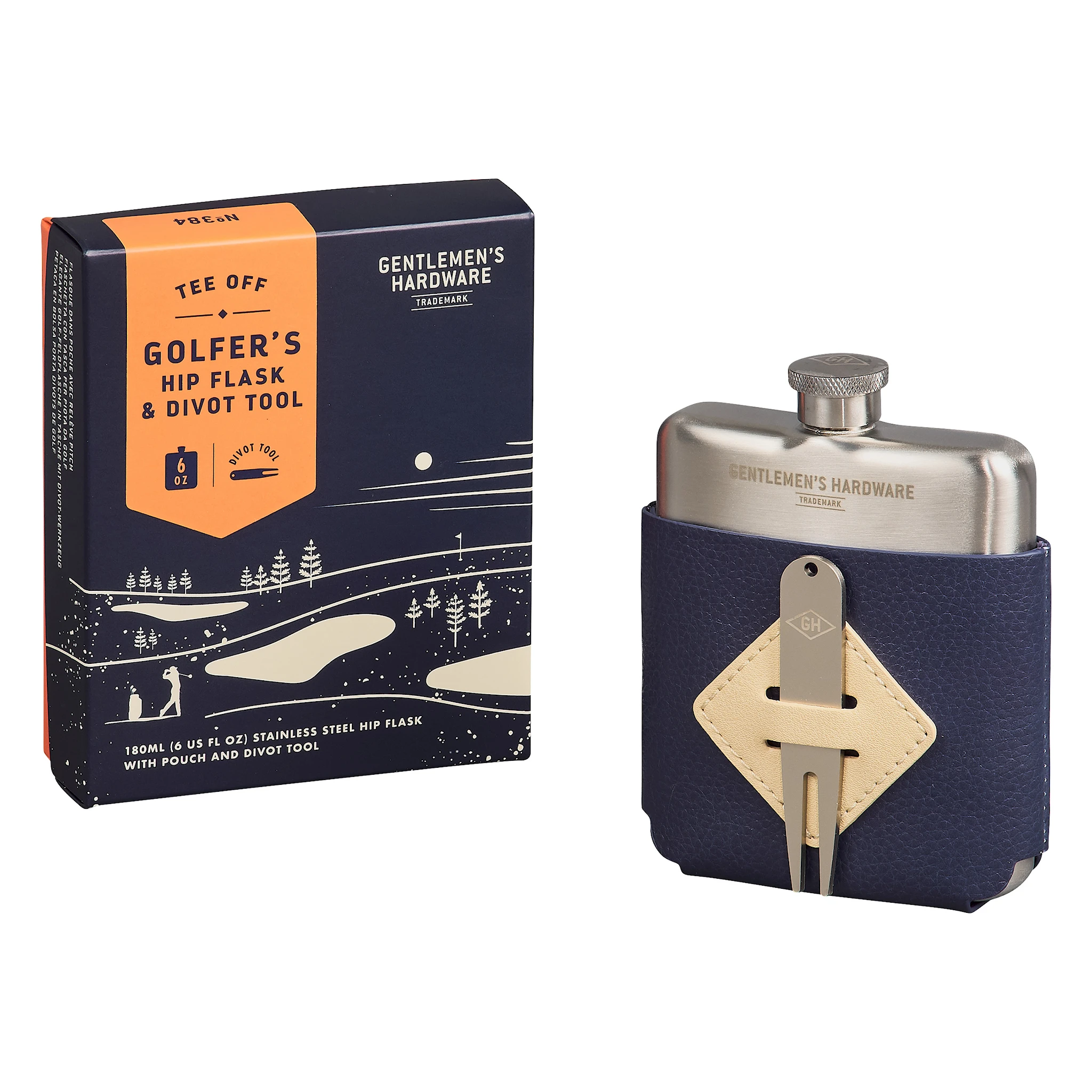Tuotekuva ille Gentlemen's Hardware Golfer's Hip Flask & Divot Tool Set