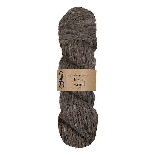 Inca Tweed Alpacka, ull 50 gr Brun 109, Viking Snorre