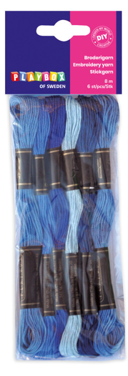 Broderigarn blå Playbox
