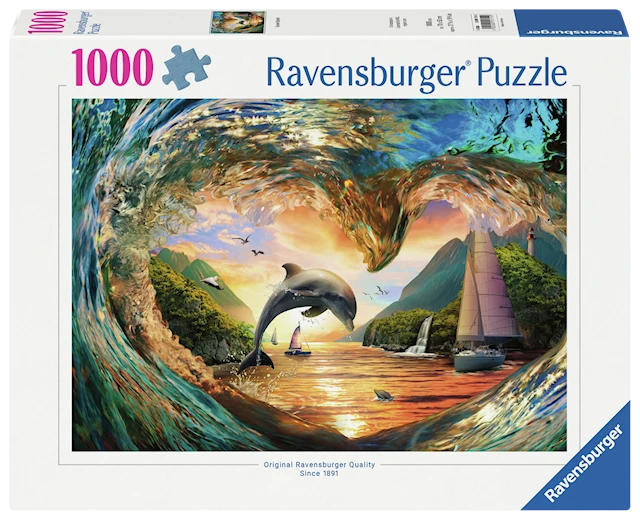 Dolphin's Heart Leap Pussel 1000 Bitar, Ravensburger