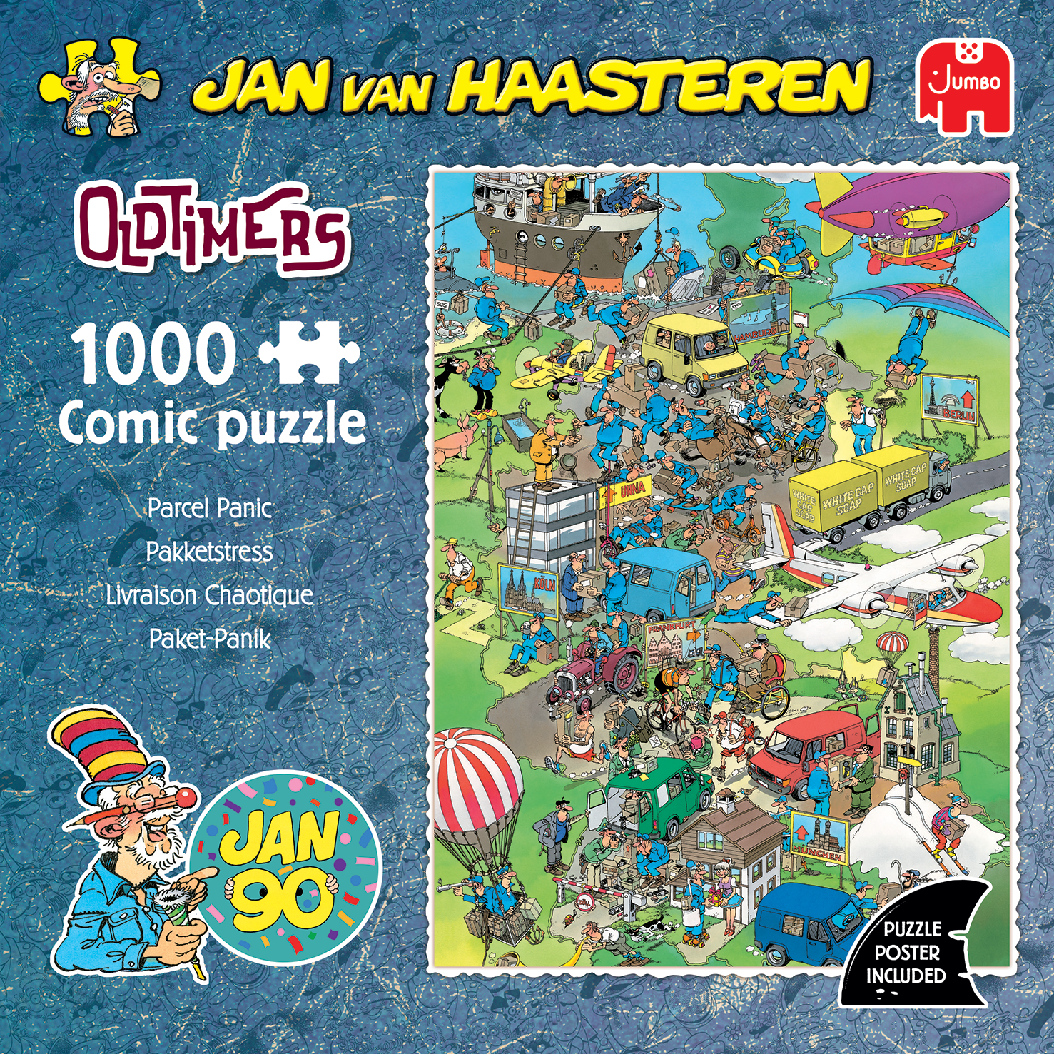 Jan van Haasteren Oldtimer - Parcel Panic! Pussel 1000 bitar