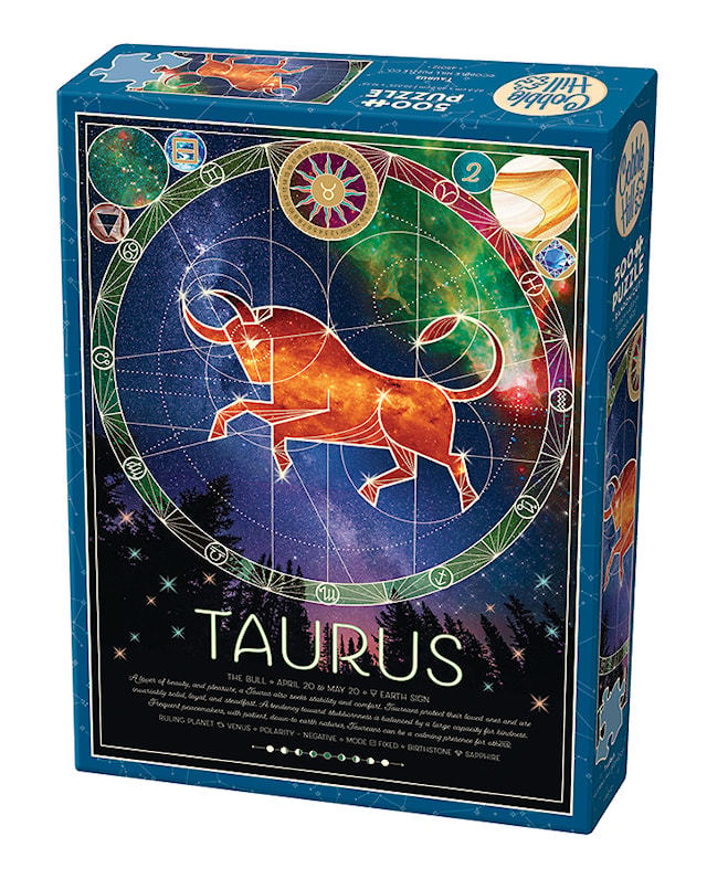 Tuotekuva 1 - Palapelit Zodiac Taurus 500 palaa, Cobble Hill