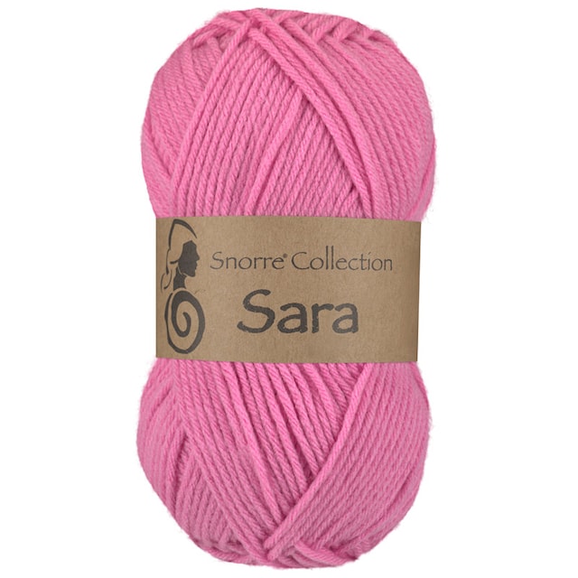 Sara Akrylgarn 50 gr Rosa 964, Viking Snorre