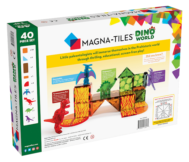 Tuotekuva 2 - Magna-Tiles Dino-maailma, 40 palaa