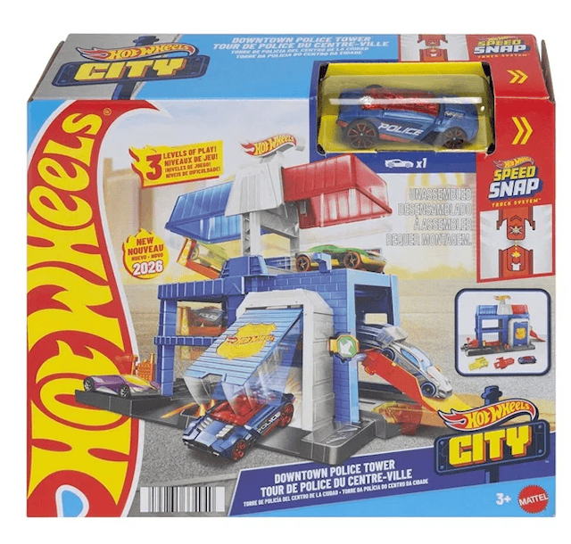 Tuotekuva 1 - Poliisiasema Keskustan keskustassa yhdellä Hot Wheels -autolla