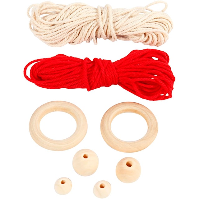 Produktbilde 3 for Mini DIY Kit, macramé nisse, H: 14 cm, 1 pk.