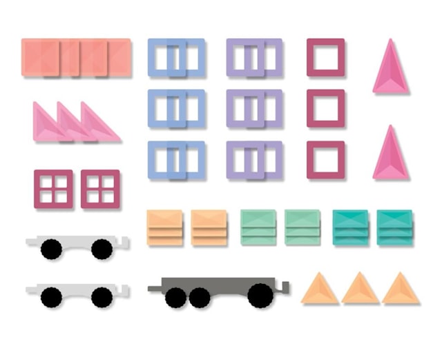 Tuotekuva 2 - Connetix Transport Pastell 50 Delar