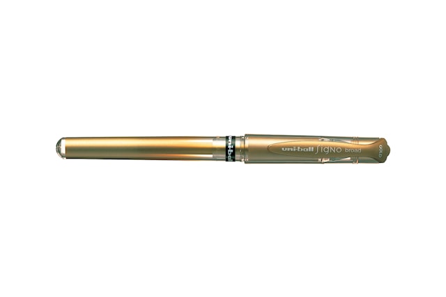 Rullatäytekynä Signo Broad UM-153 Kulta, Uni-Ball