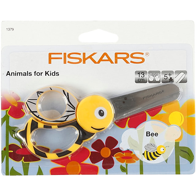 Tuotekuva 2 - Fiskars Lasten Eläinsakset, mehiläinen, Pit. 13 cm, 1 kpl
