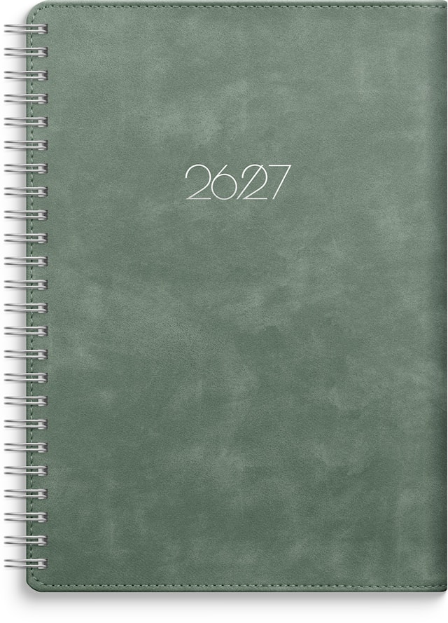 Kalender 26/27 Study A5 Twist grön Burde