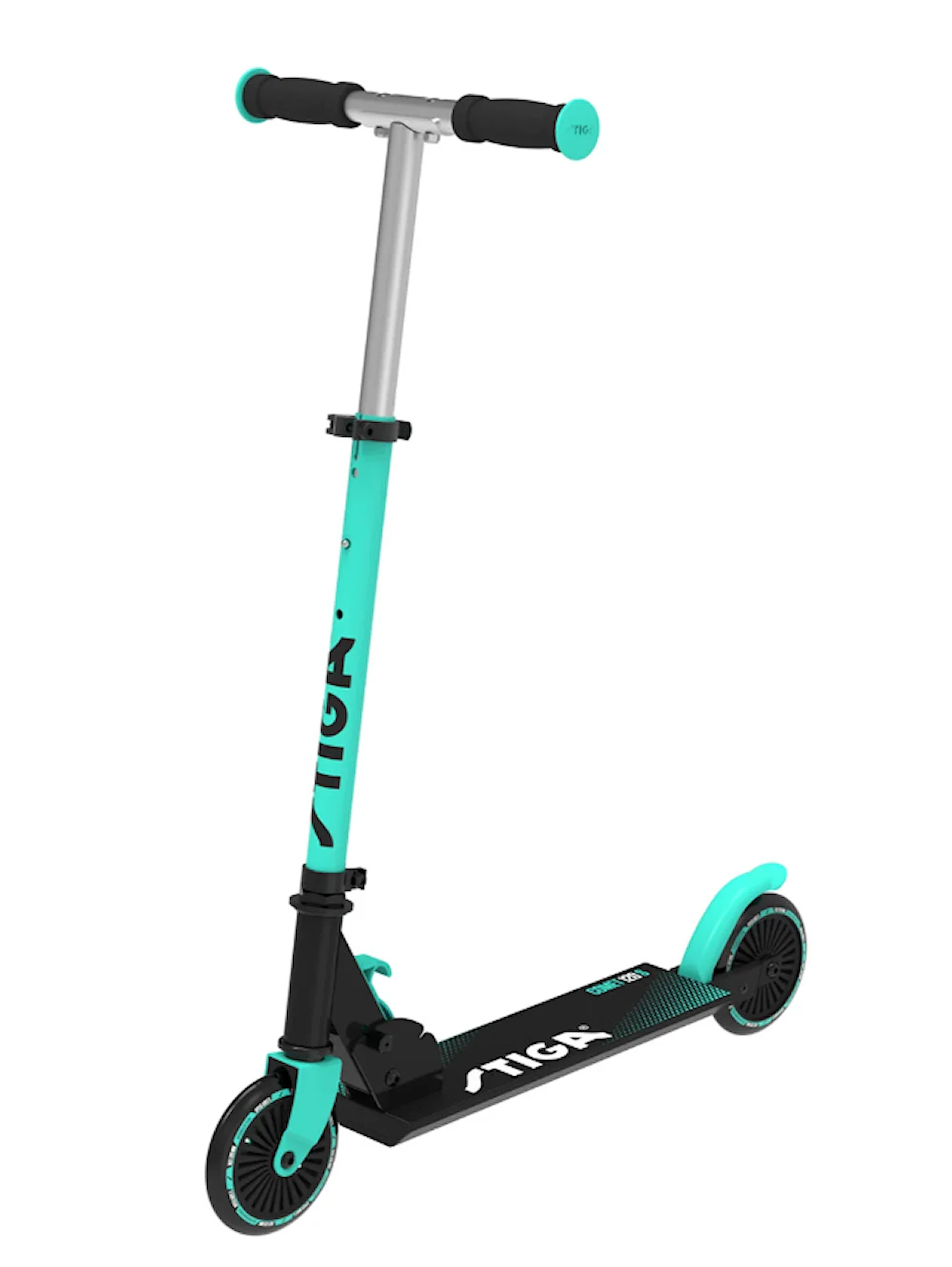Produktbild för Street Kick Scooter Comet 120-S Svart/Lagoon Blue Stiga