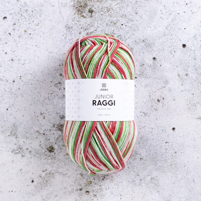 Produktbild 1 för Junior Raggi Garn Ullmix 100g Jingle Bell Rock (68455) Järbo