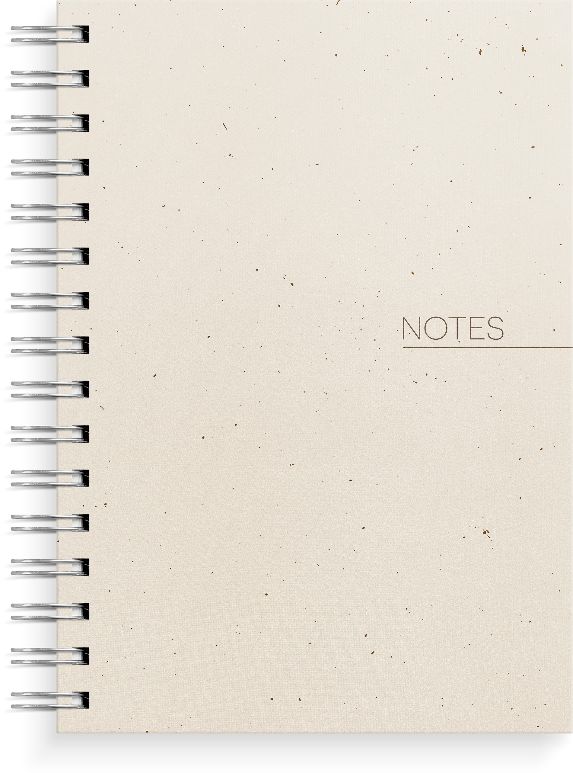 Anteckningsbok A5 Beige, Sprial, Linjerad, Burde