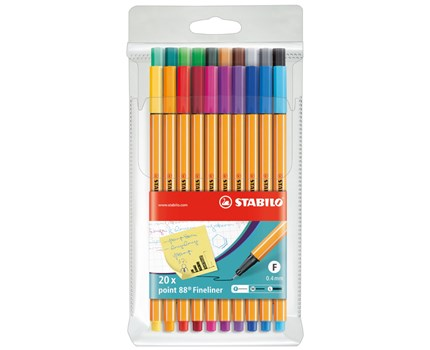 Fineliner Point 88 20-pack STABILO