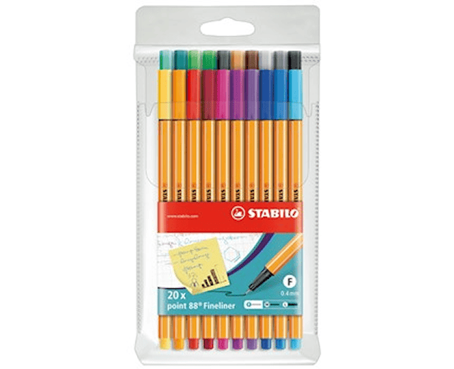 Produktbild 1 för Fineliner Point 88 20-pack STABILO