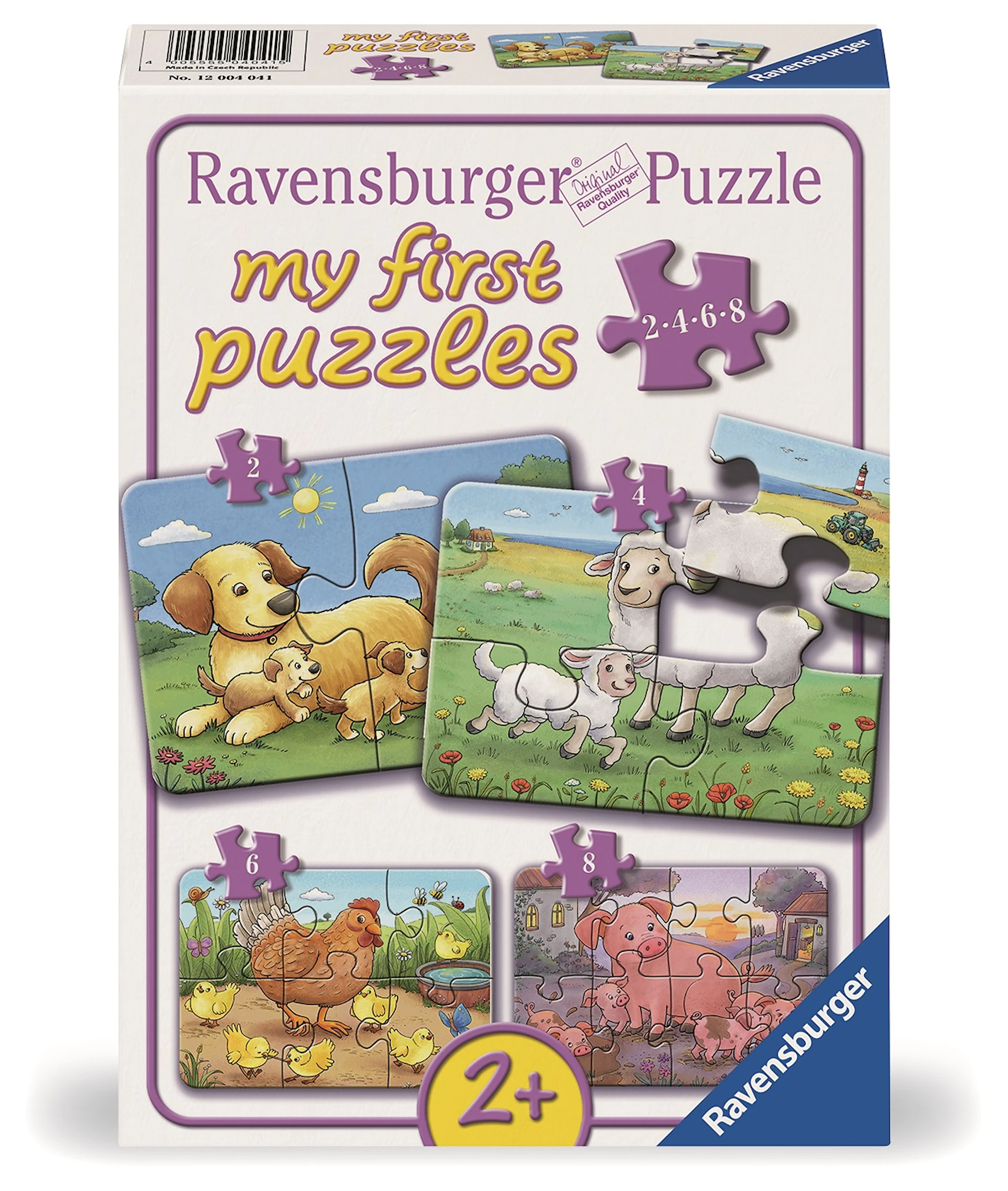 Produktbild för Farm Animal Families 2/4/6/8 bitar, Ravensburger
