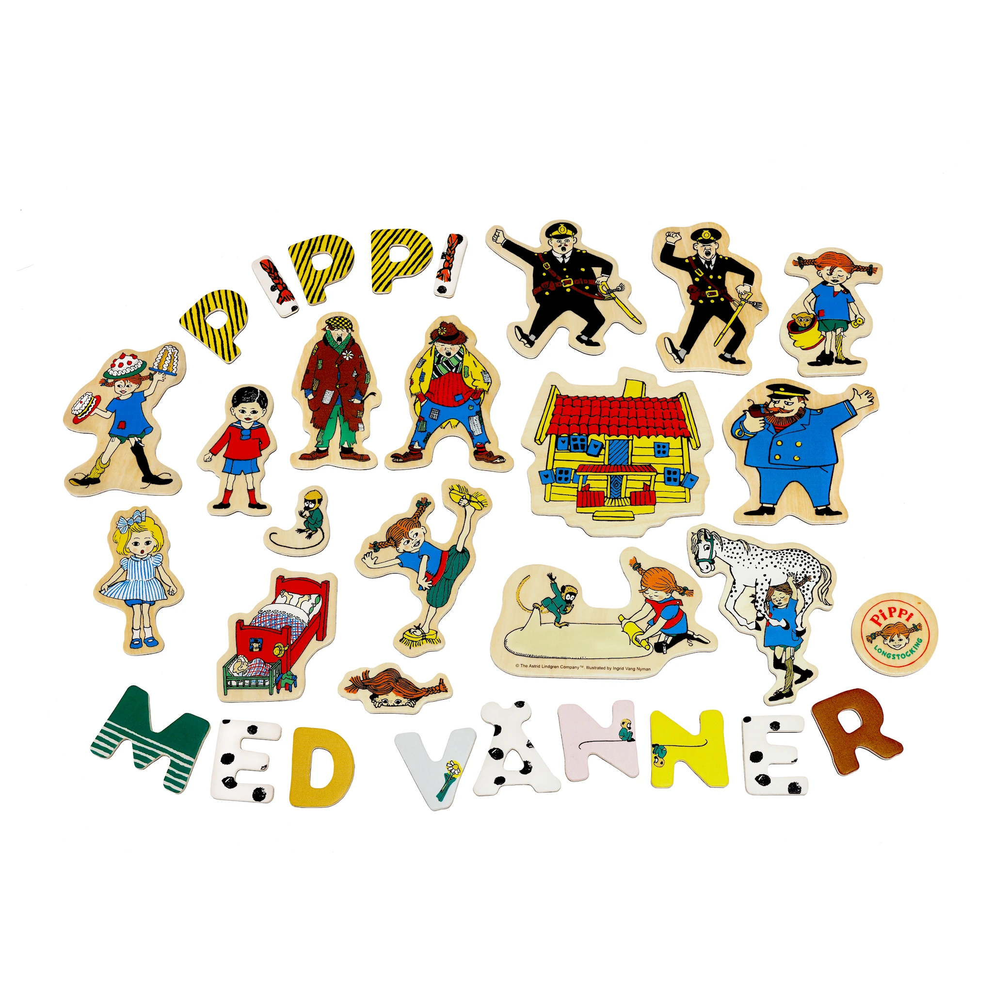 Produktbilde for Pippi Magnetbokstaver med Figurer Micki