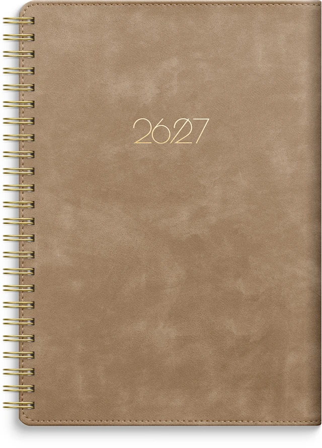 Kalender 26/27 Study A5 Twist mocca Burde