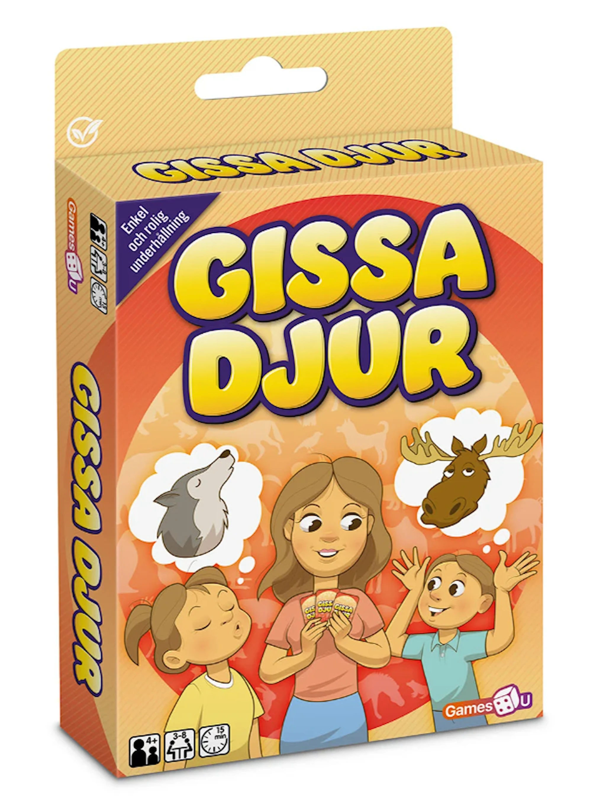 Produktbild för Kortspel Gissa djur (SE)