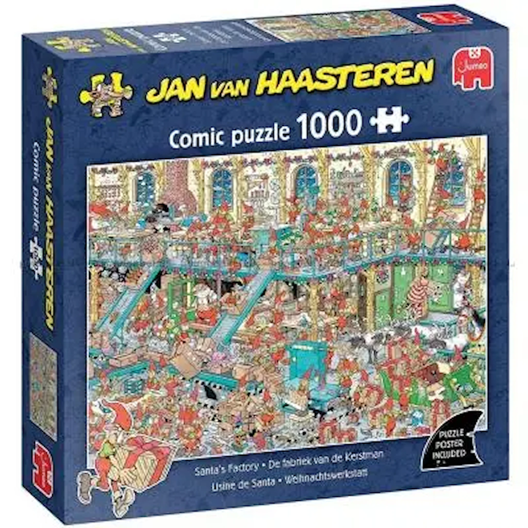 Produktbild för Jan van Haasteren Pussel Santa´s Factory 1000 bitar