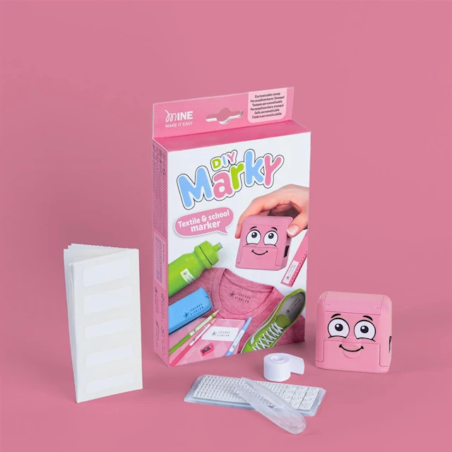 Stämpel Namnmärkning Rosa Marky DIY COLOP
