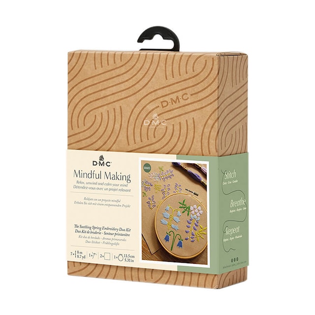 Produktbild 4 för Broderikit med 2 vår motiv DMC Mindfulness