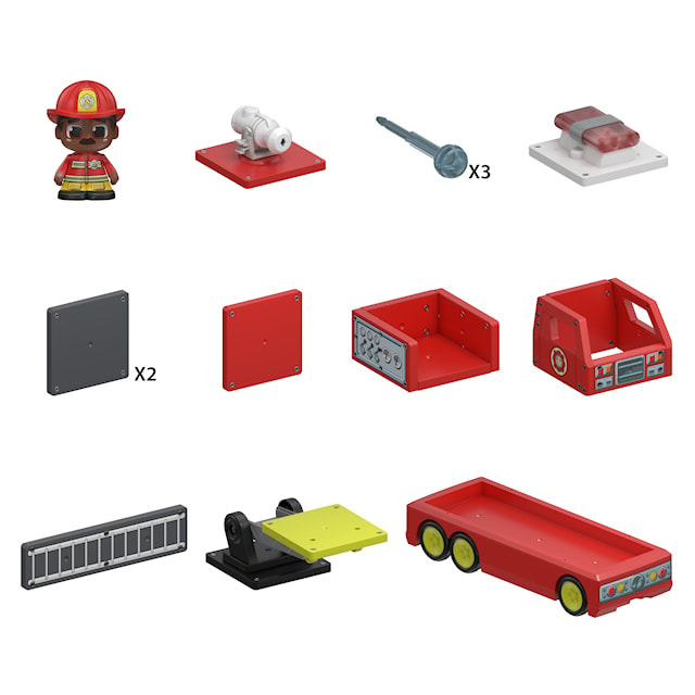 Produktbild 5 för Brandbil Magnetlek Tile Town