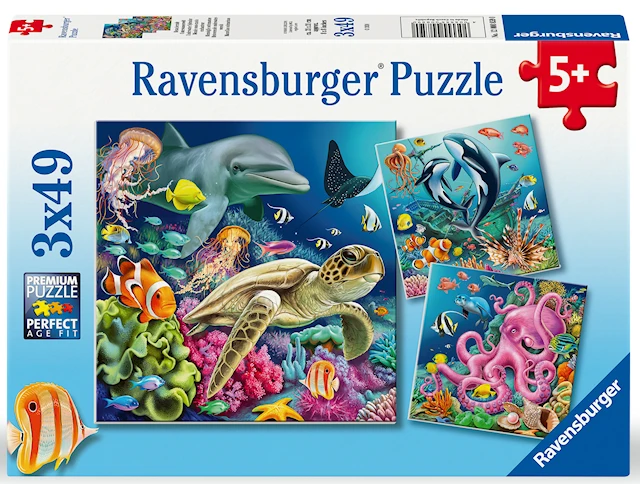 Pussel Under Water 3x49 bitar, Ravensburger