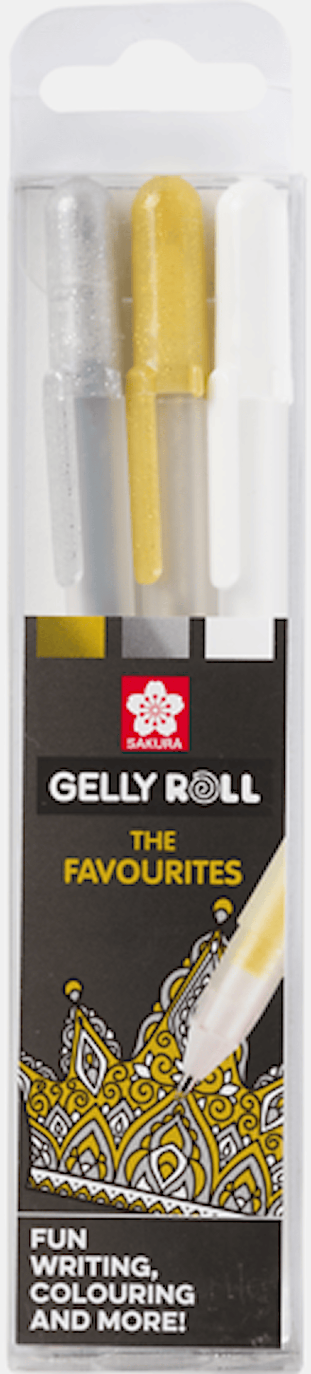 Produktbilde 1 for Sakura Gelly Roll Mixed Set 3 penner, Gull Sølv Hvit