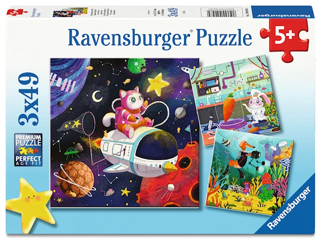 Palapeli Kids in Science 3x49 palaa, Ravensburger