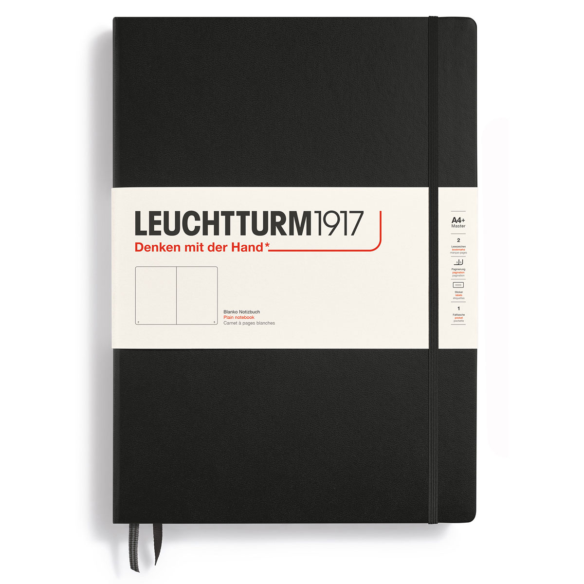 Anteckningsbok A4+ Classic Olinjerad Black Leuchtturm1917